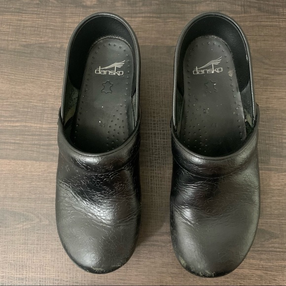 Dansko black leather embossed clogs size 41 - Picture 9 of 10